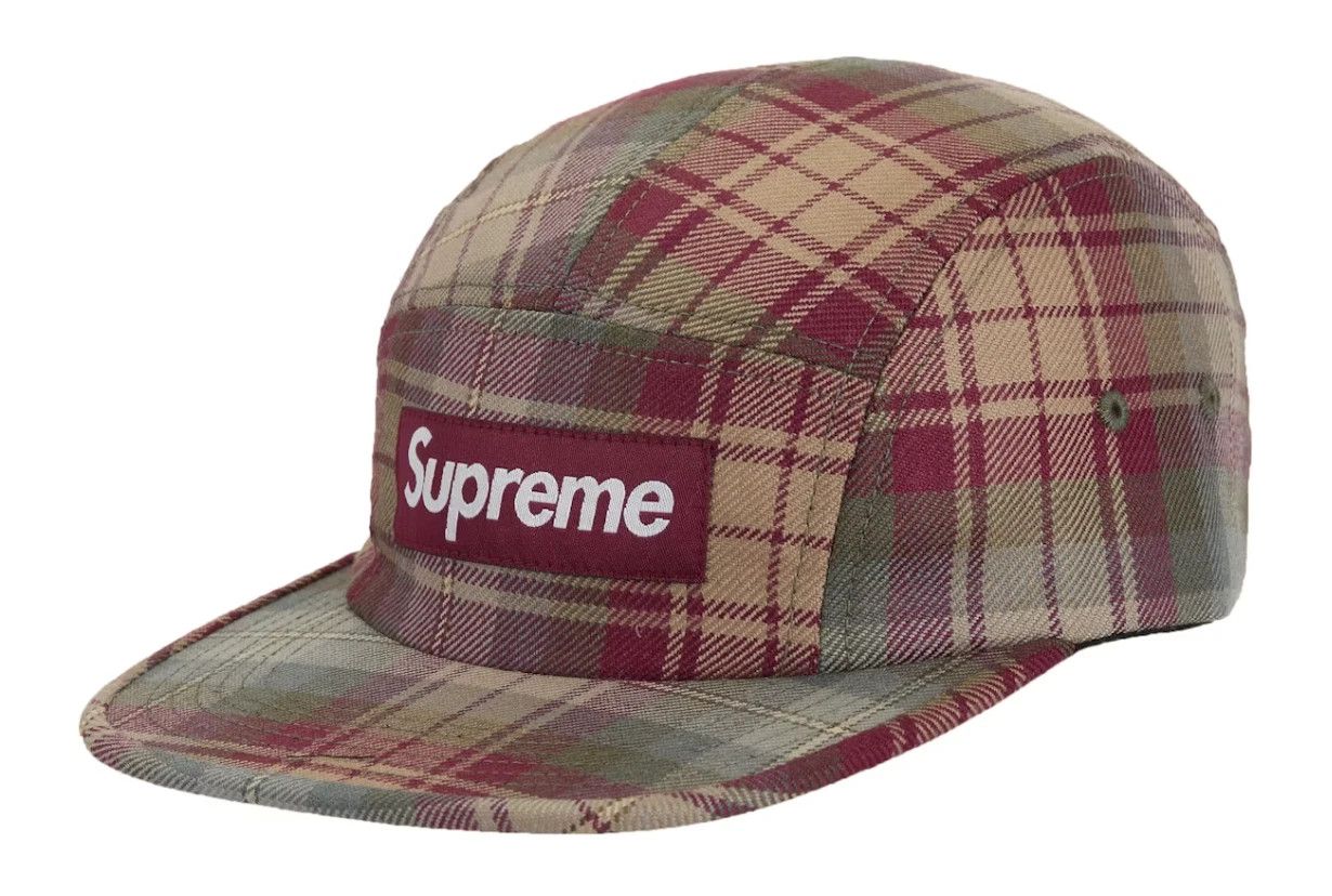 Supreme Supreme Lochcarron Camp Cap (FW25) Green Size adjustable Size ONE SIZE - 1 Thumbnail
