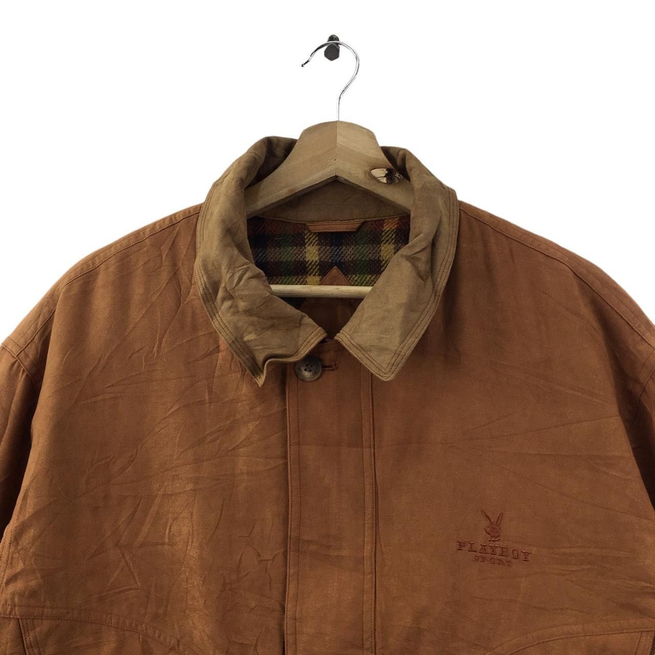 Vintage Vtg PLAYBOY COLLECTION SPORT Brown Bomber Jacket Park Size XL / US 12-14 / IT 48-50 - 2 Thumbnail