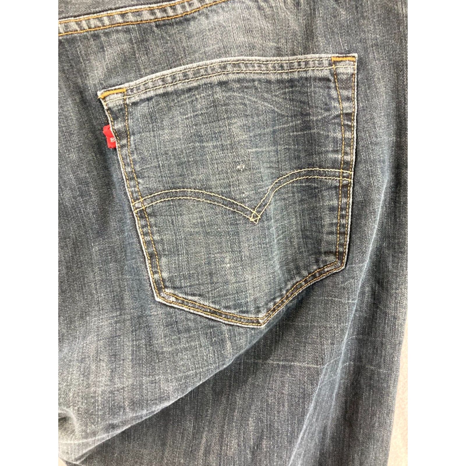Levi's VINTAGE Levi's 501 Jeans Mens 42x32 Blue Denim Original Fit Button Fly Pants Dark Wash Denim Jeans 501 Series Western Classic 90s Mens Size US 42 / EU 58 - 7 Thumbnail