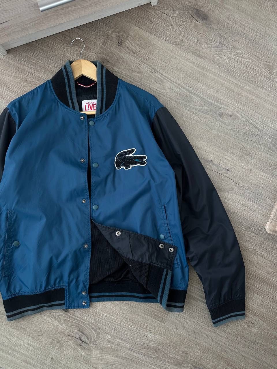 Lacoste × Vintage Vintage Lacoste Live Blue Light Big Logo Jacket Size US L / EU 52-54 / 3 - 3 Thumbnail