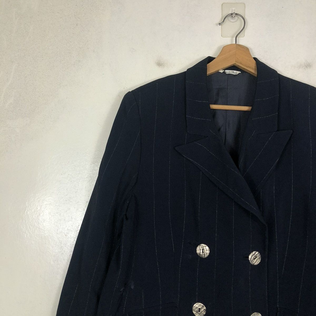 Vintage 📌VINTAGE CASUAL COATS JACKET STRIPED MARINA RINALDI ITALY Size US M / EU 48-50 / 2 - 9 Thumbnail