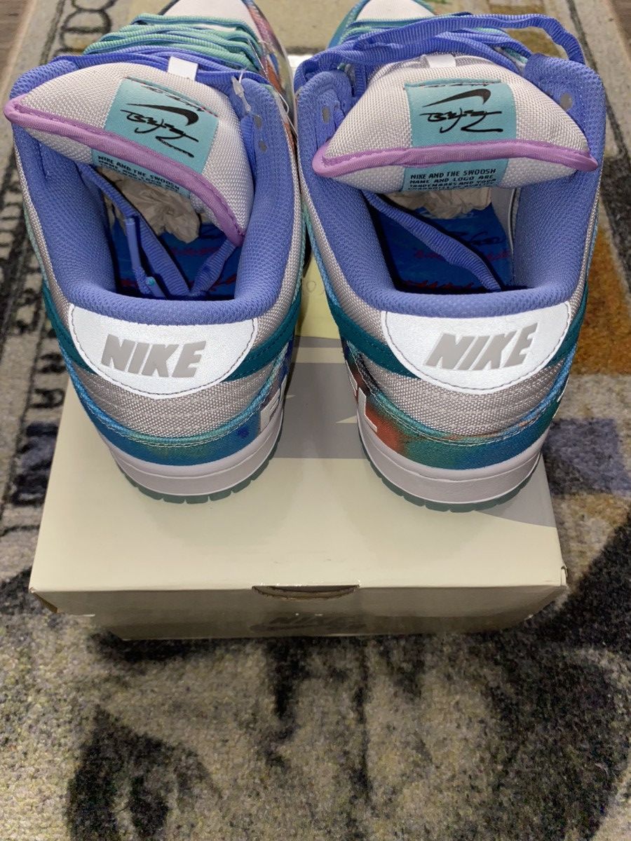 Nike Nike SB Dunk Low Futura Laboratories Bleached Aqua Size US 9 / EU 42 - 5 Thumbnail