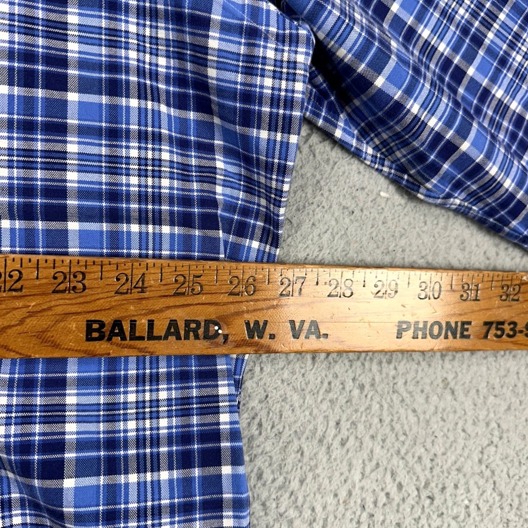 Ralph Lauren Ralph Lauren Button Down Shirt Mens 2XL Blue White Plaid Long Sleeve Pony Shirt Size US XXL / EU 58 / 5 - 7 Thumbnail