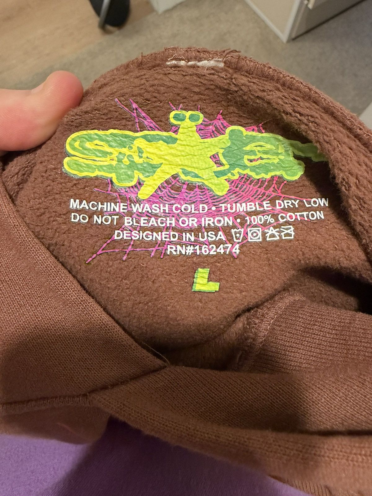 Sp5der Brown Sp5der Hoodie Size US L / EU 52-54 / 3 - 4 Thumbnail
