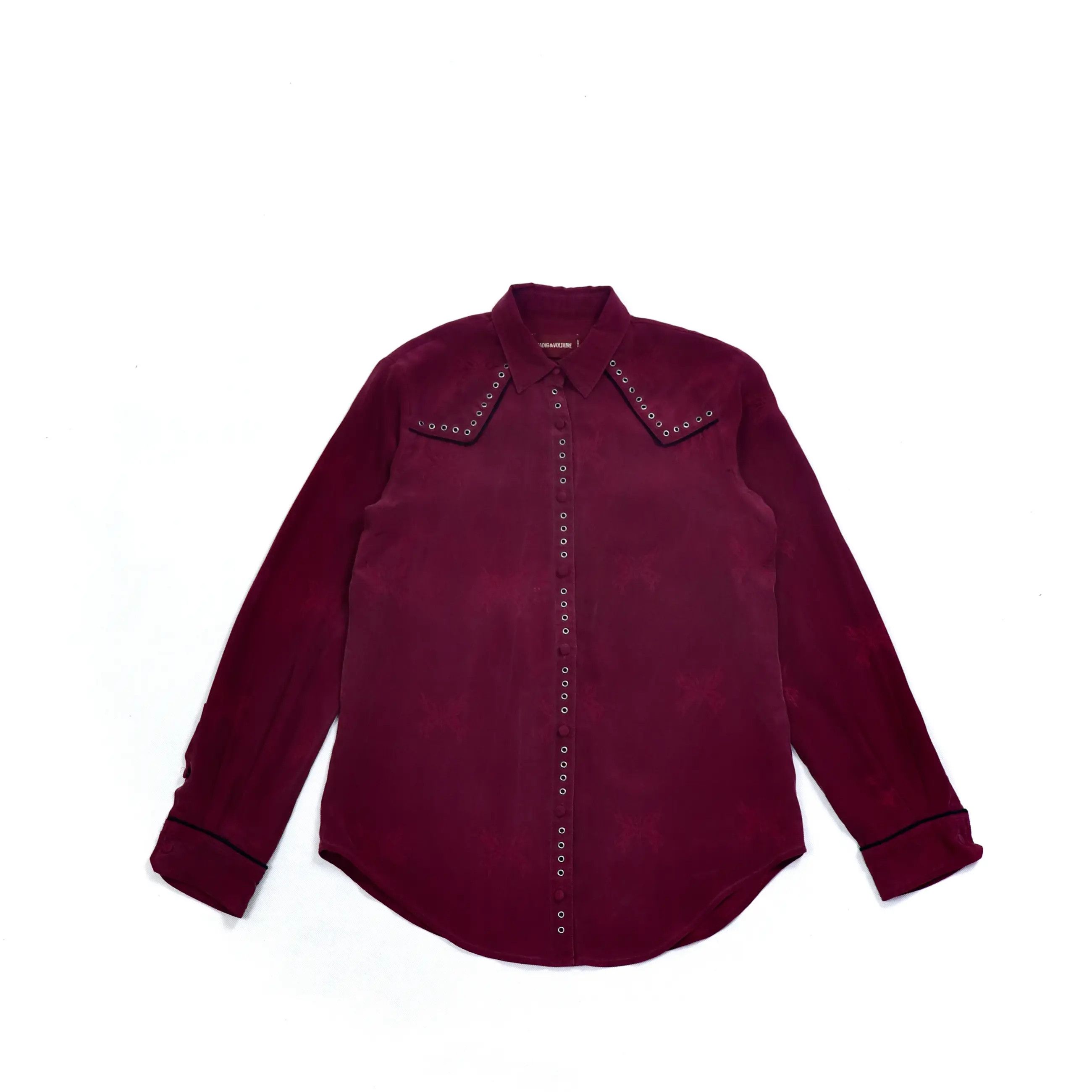 Zadig & Voltaire Zadig & Voltaire Talijac Silk Butterfly Cowboy Shirt Size US S / EU 44-46 / 1 - 1 Thumbnail
