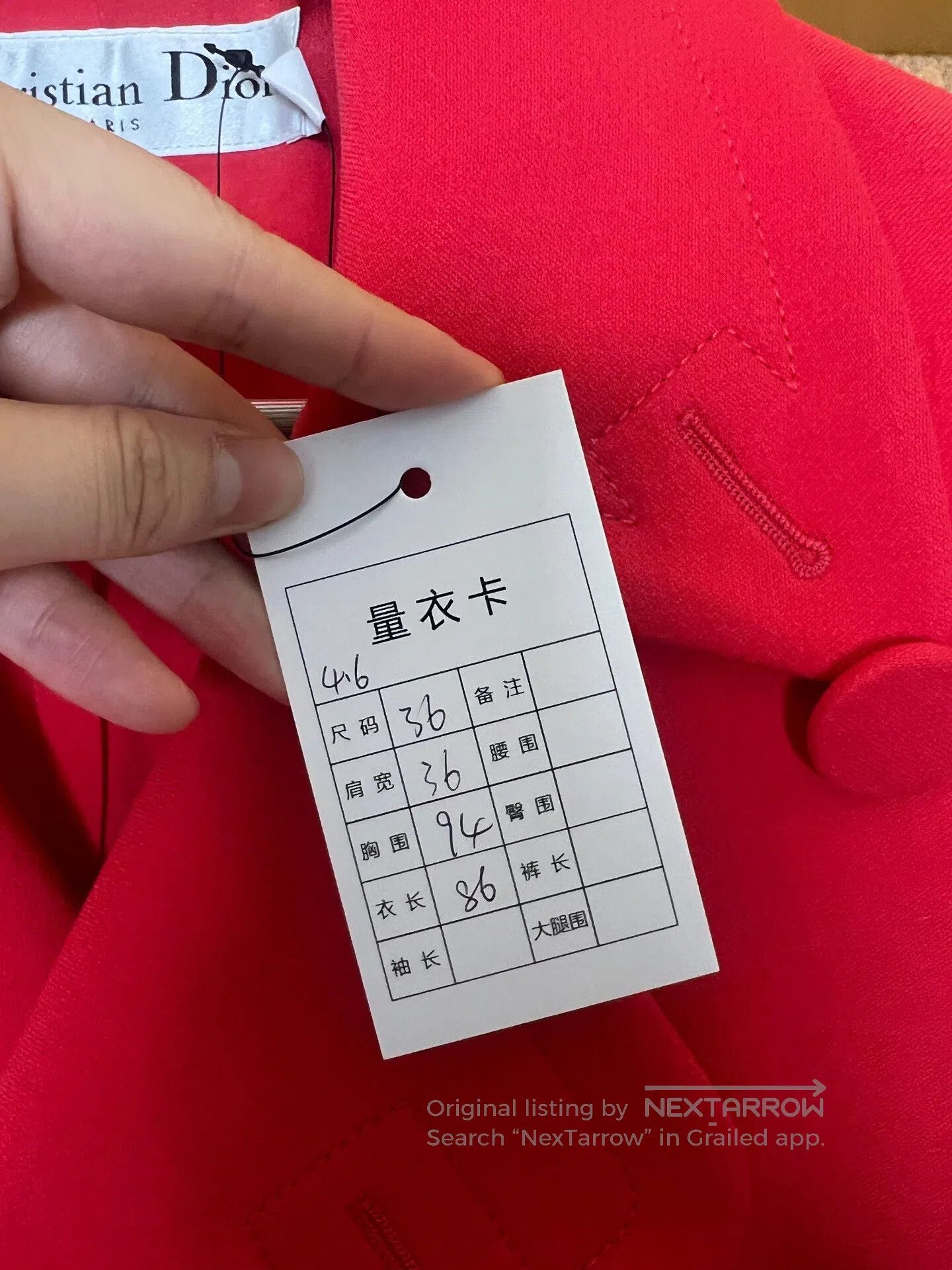 Dior Dior Red Wool Double-Breasted Coat| Size XS / US 0-2 / IT 36-38 - 5 Thumbnail