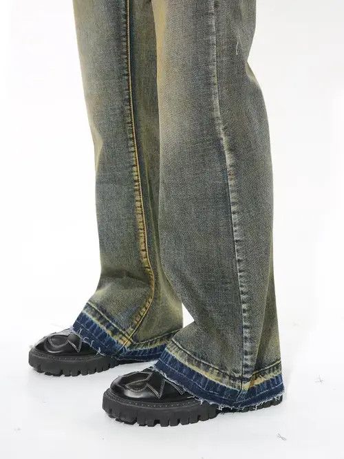Japanese Brand Hirohata x Kin Washed Vintage Loose Drag Jeans Size US 30 / EU 46 - 5 Thumbnail