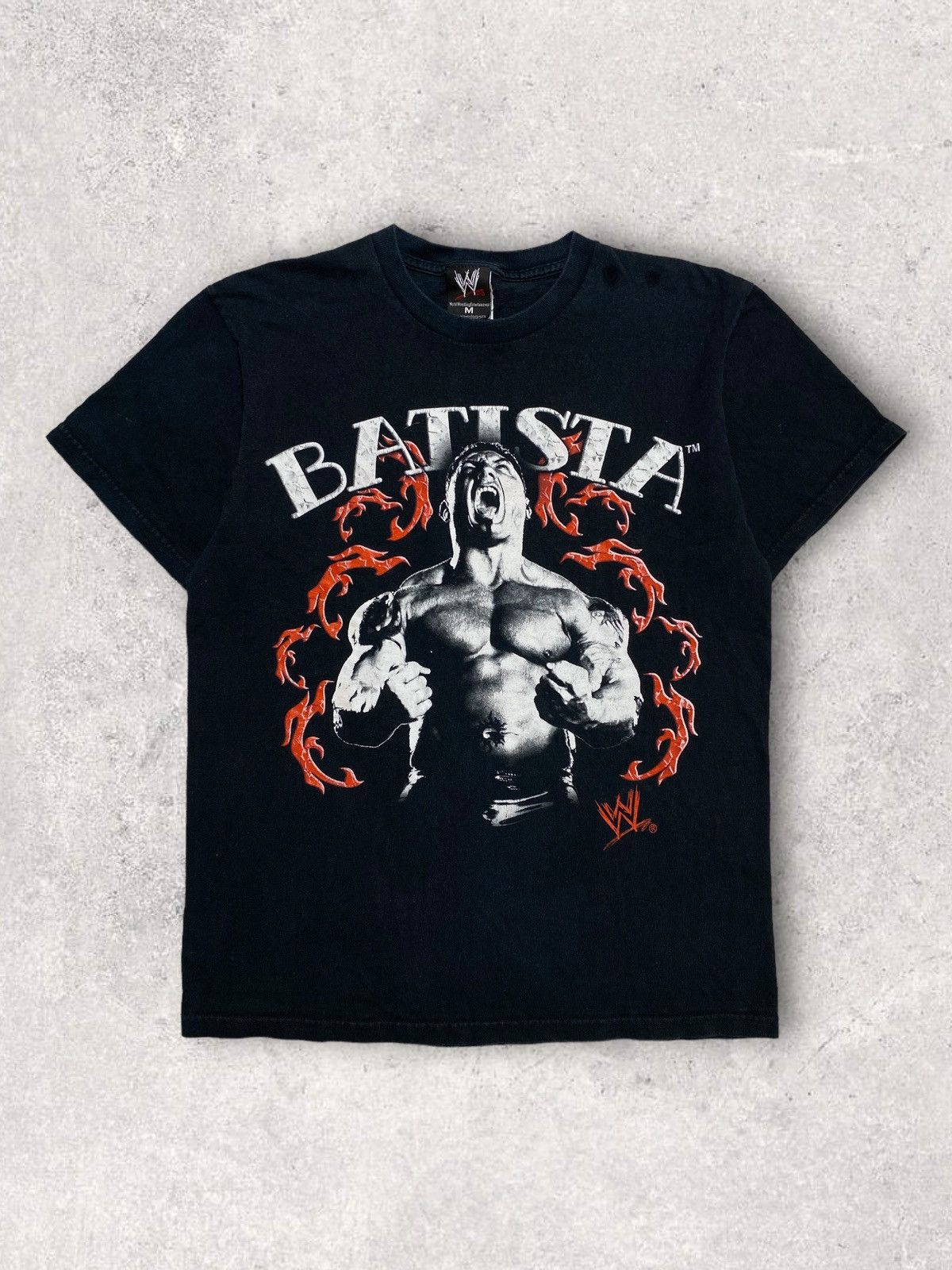 Vintage × WWE Vintage y2k 90s Batista wwe wrestling show black tee drip Size US M / EU 48-50 / 2 - 1 Thumbnail