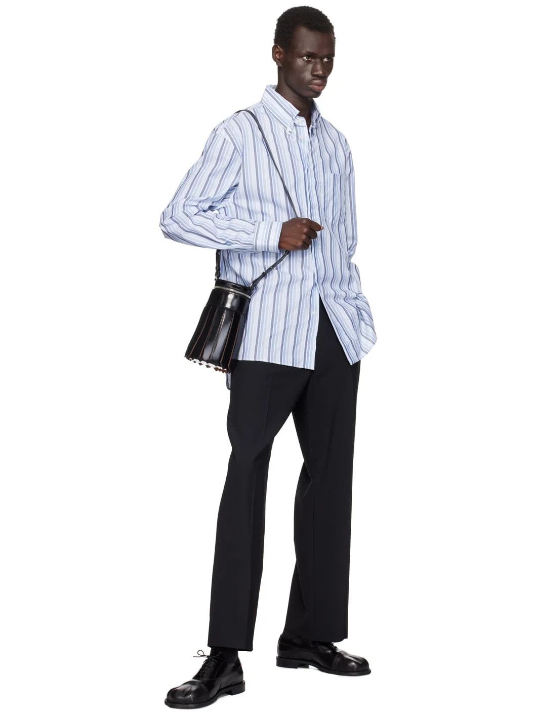Marni o1w1db11125 Striped Shirt in Blue Size US XL / EU 56 / 4 - 2 Thumbnail