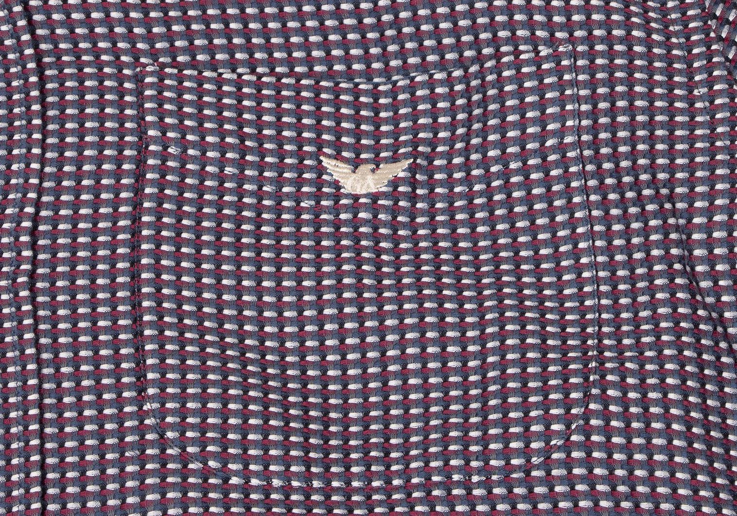 Emporio Armani One-Point Logo Multi-Embroidered Shirt in Blue and Red Size US M / EU 48-50 / 2 - 5 Thumbnail