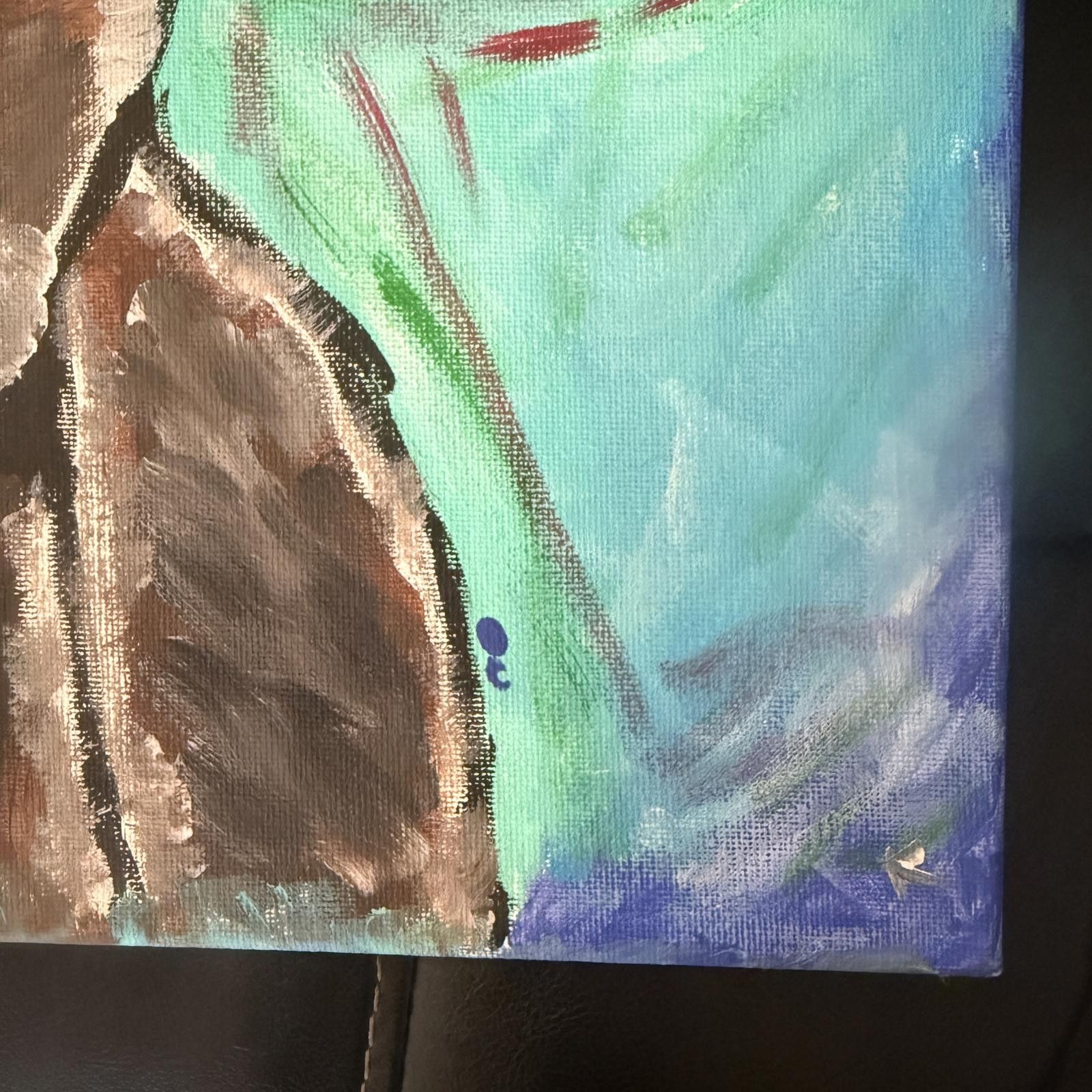 Designer “Goat Giggles” acrylic on canvas 14x11 (2021, keanre) Size ONE SIZE - 3 Thumbnail