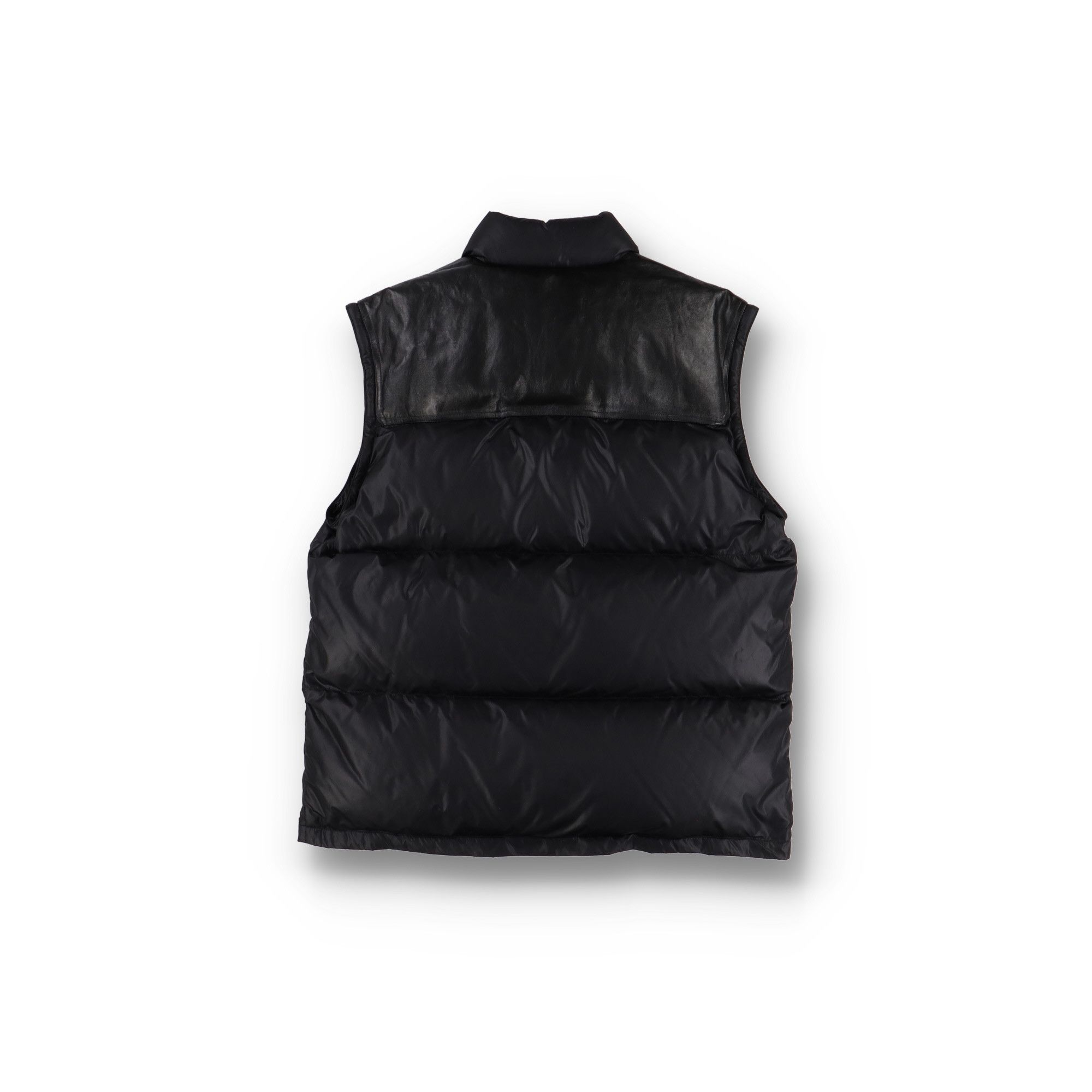 Celine Black Leather Panel Puffer Jacket with Removable Sleeves Size US S / EU 44-46 / 1 - 9 Thumbnail