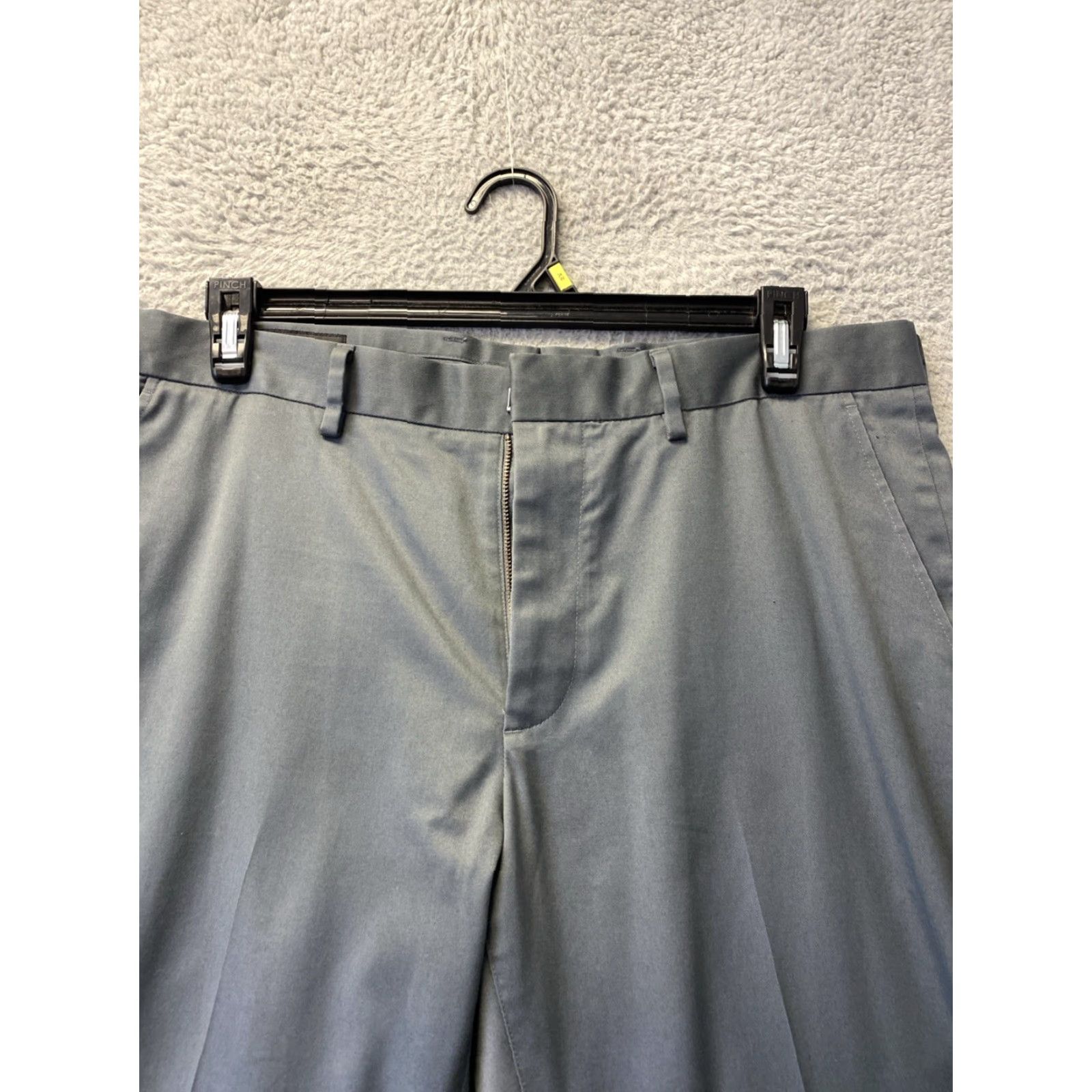 Nordstrom JOHN W. NORDSTROM VINTAGE Chino Pants Mens 36x33 Gray Flat Front Classic Preppy Casual Size US 36 / EU 52 - 2 Thumbnail