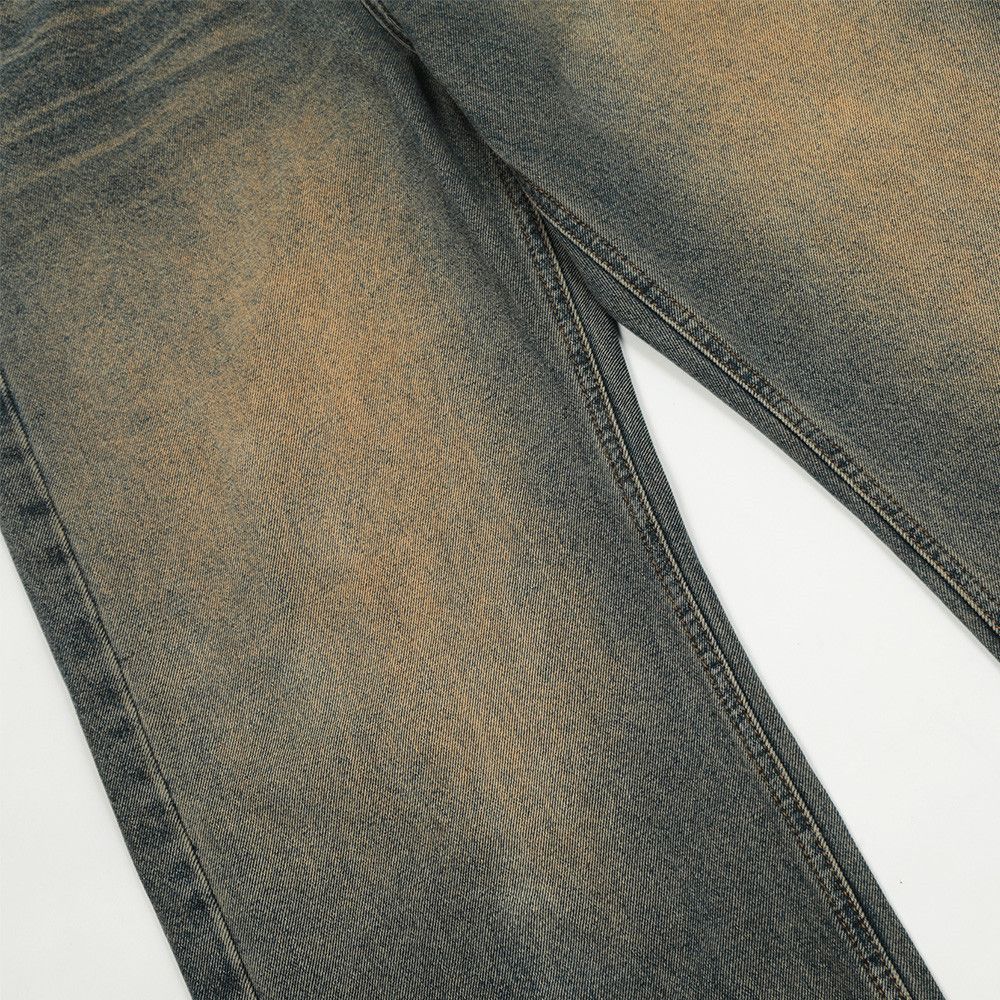 Japanese Brand × Jean Men's retro simple loose casual distressed washed jeans Size US 32 / EU 48 - 5 Thumbnail