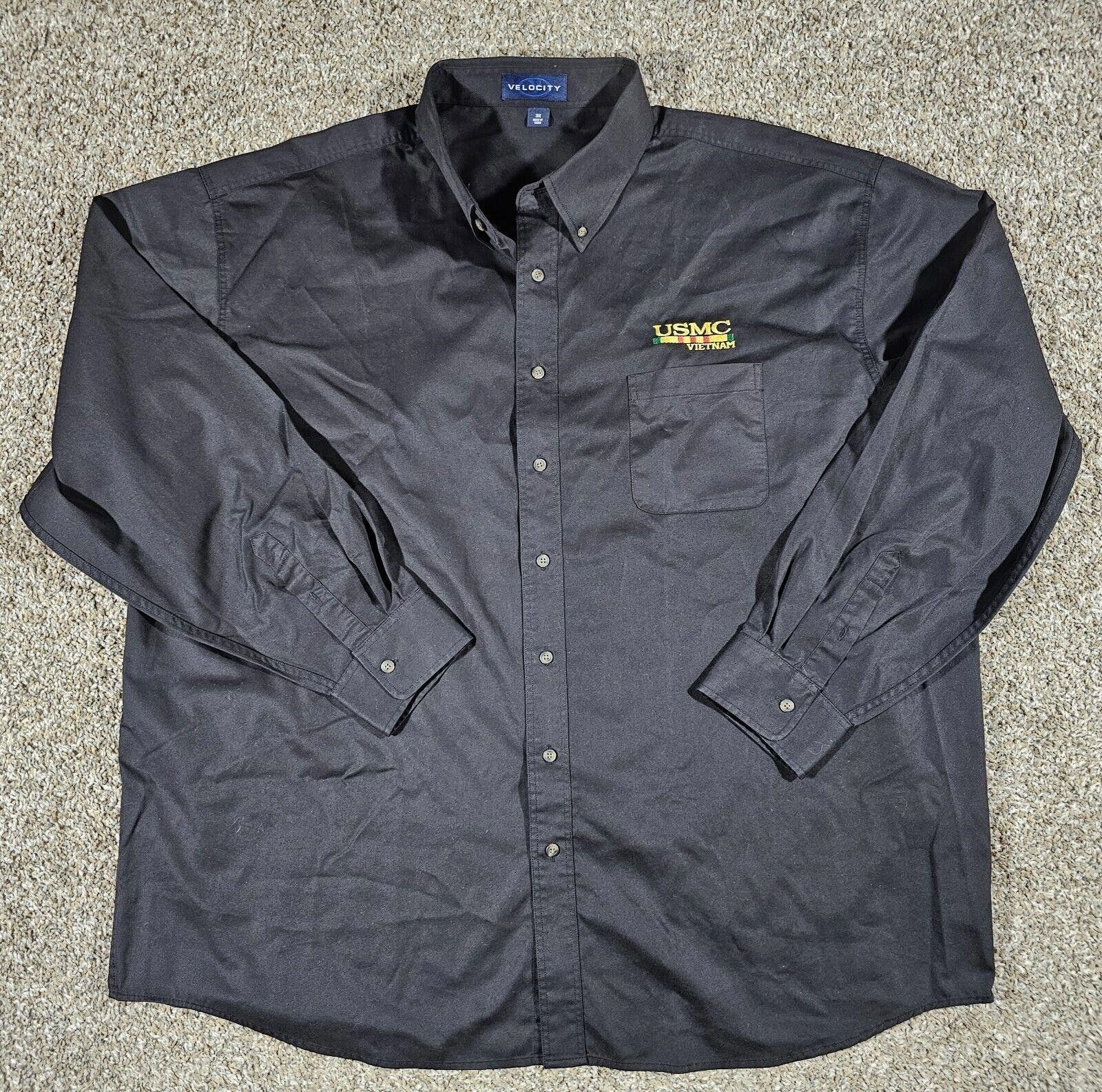 Designer USMC Vietnam Velocity 3X black button up shirt Size US XXL / EU 58 / 5 - 1 Thumbnail