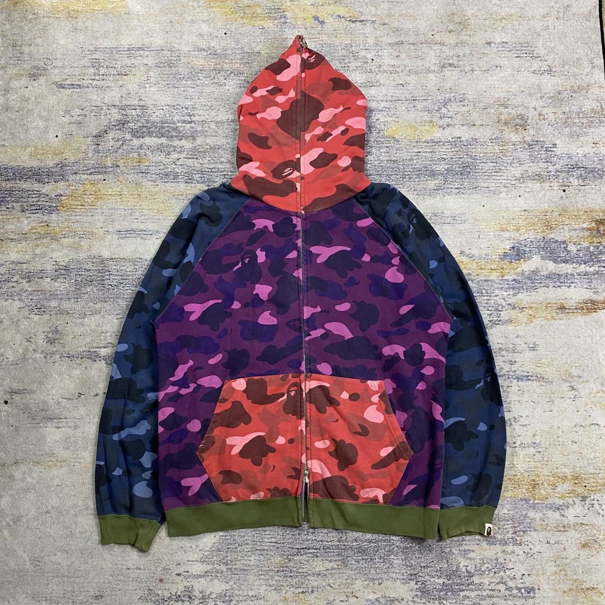 Bape Bape candy camouflage multi color full zip hoodie Size US L / EU 52-54 / 3 - 1 Thumbnail