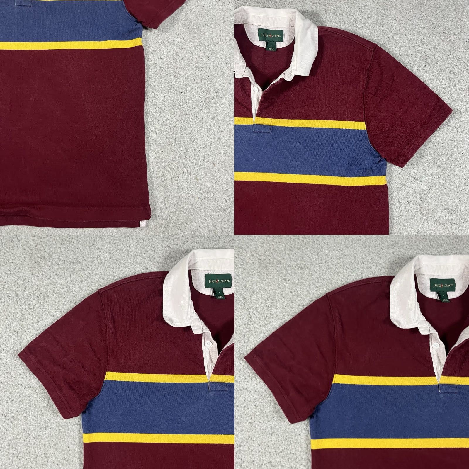 J.Crew J.CREW Polo Shirt Mens S Red Stripe Cotton Knit Short Sleeve Rugby Casual 90s Preppy N/A Size US S / EU 44-46 / 1 - 8 Thumbnail