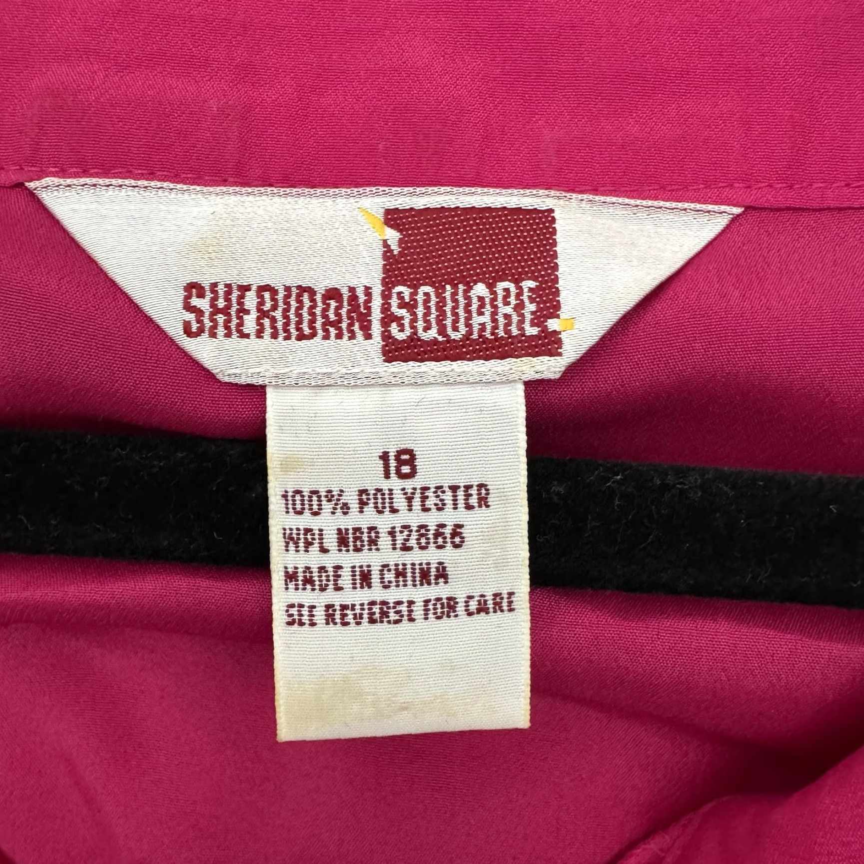 Vintage VINTAGE Sheridan Square Top Womens Size 18 Button-Up Office Feminine 90s Y2K Purple Solid Polyester Long Sleeve Collared Plus Size Womens Size XXL / US 16-18 / IT 52-54 - 6 Thumbnail