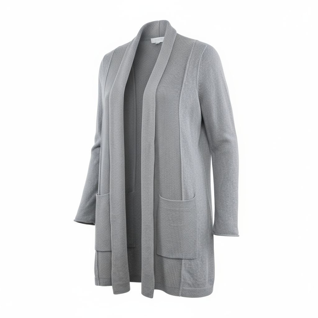 KINROSS Kinross 100% Cashmere Gray Open Front Cardigan Size Large Size L / US 10 / IT 46 - 1 Thumbnail