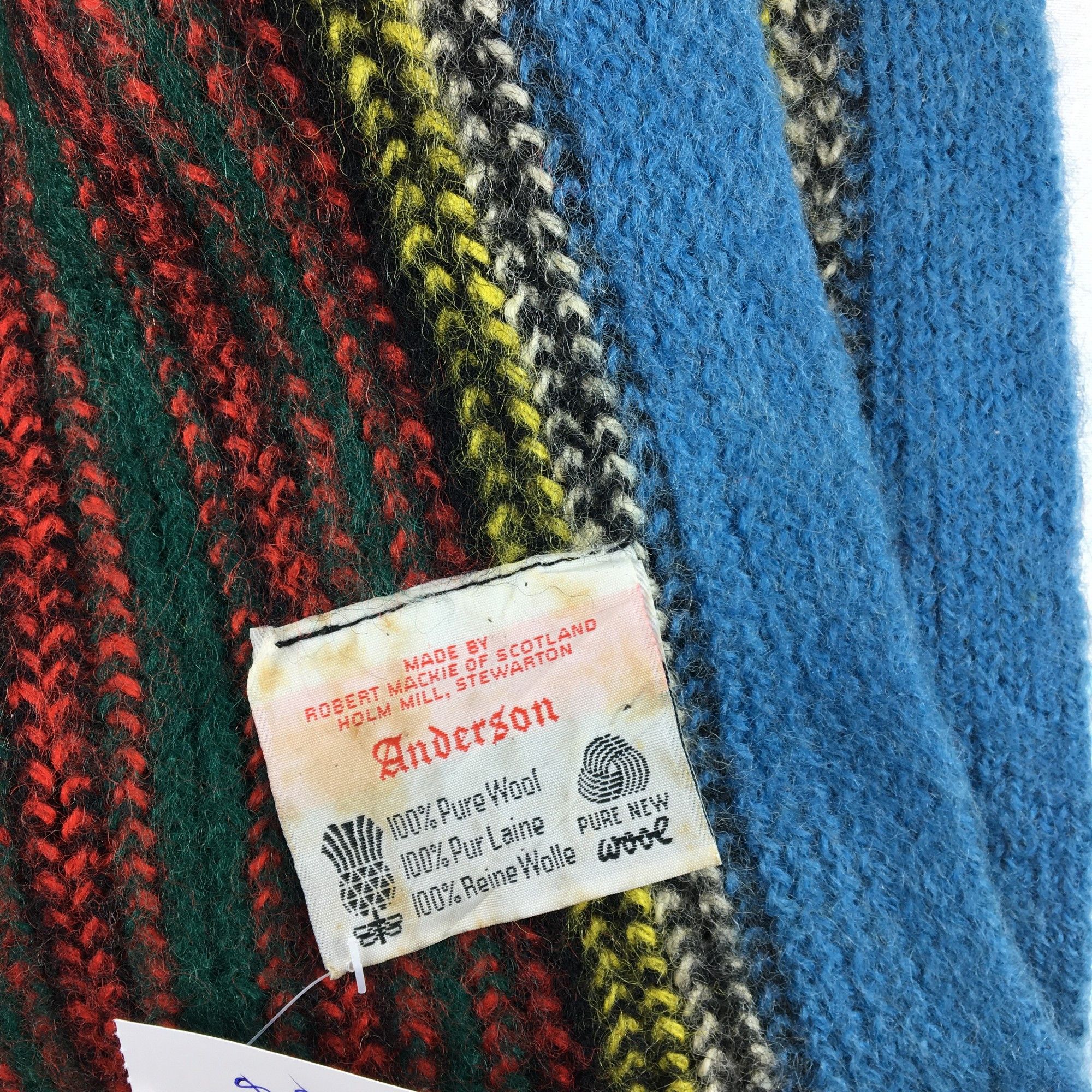 Andersons Vintage Anderson Scarf Knit Ribbed Fringe Wool Scarves Size ONE SIZE - 4 Thumbnail
