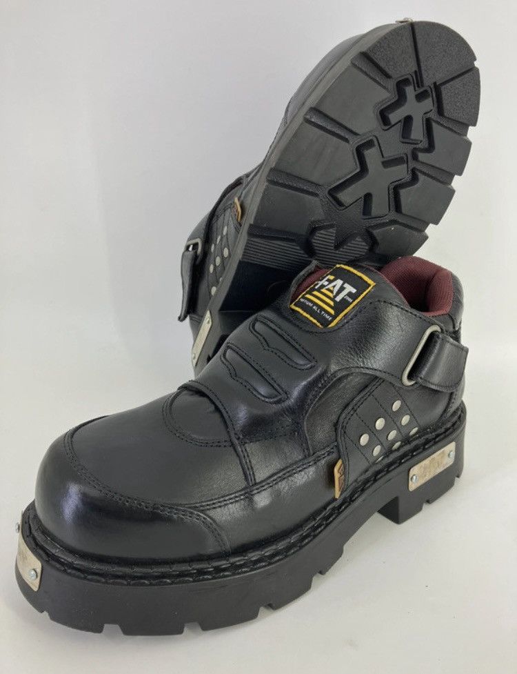 Vintage Genuine leather chunky platform shoes 90s 00s FAT Size US 10 / EU 43 - 2 Thumbnail