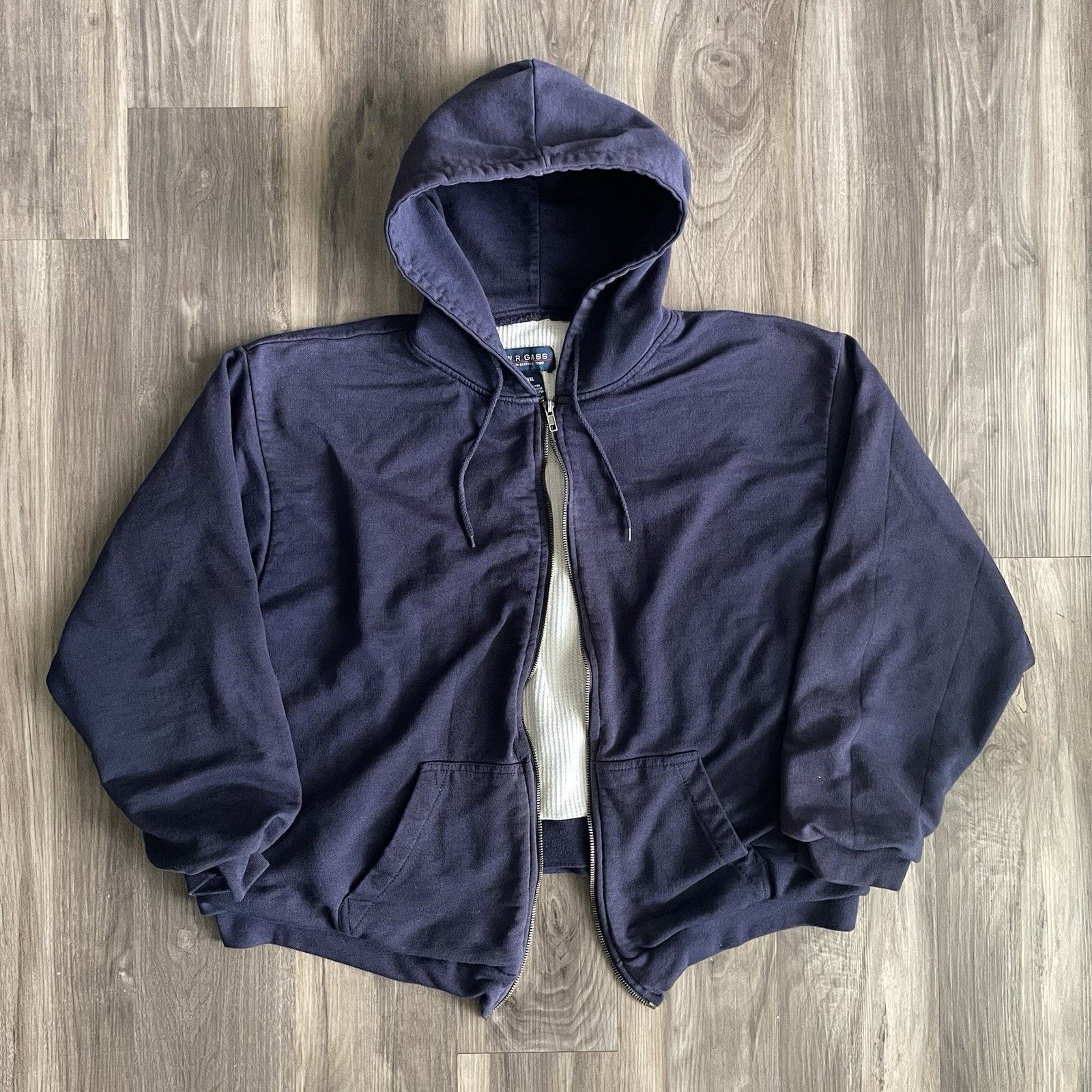 Vintage Vintage Blue Thermal Lined Hoodie Men’s Size XXL BROKEN ZIP Size US XXL / EU 58 / 5 - 1 Thumbnail