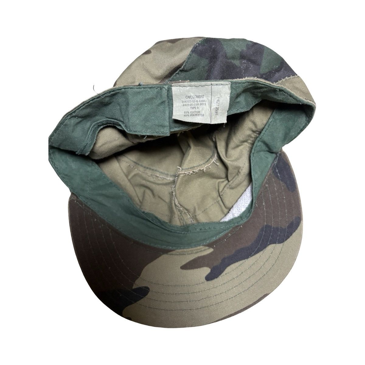 Other Combat Cap Camo Large Military Woodland Patrol Field Hat Size ONE SIZE - 6 Thumbnail