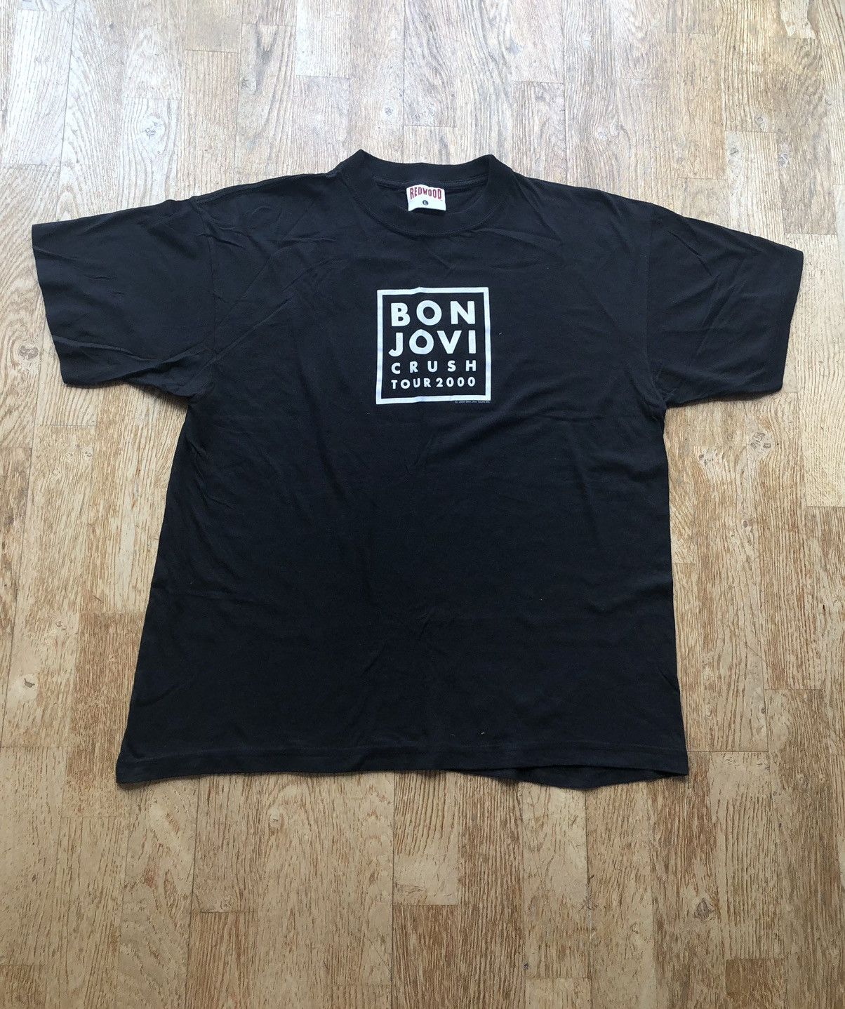 VINTAGE 2000 BON JOVI CRUSH TOUR REDWOOD TEE SHIRT