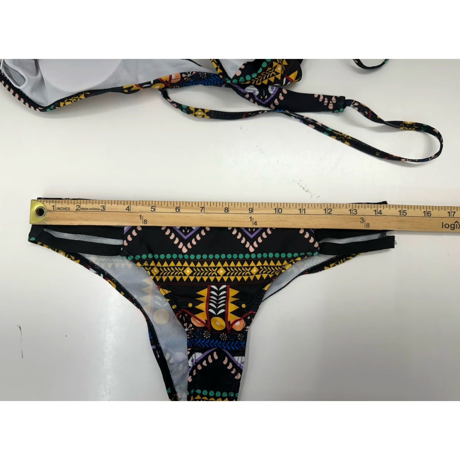 Vintage Unbranded Womens Bikini Two-Piece Swimsuit Medium Blue Solid Wrap Around Top Bottom Padded Beach Size M / US 6-8 / IT 42-44 - 6 Thumbnail