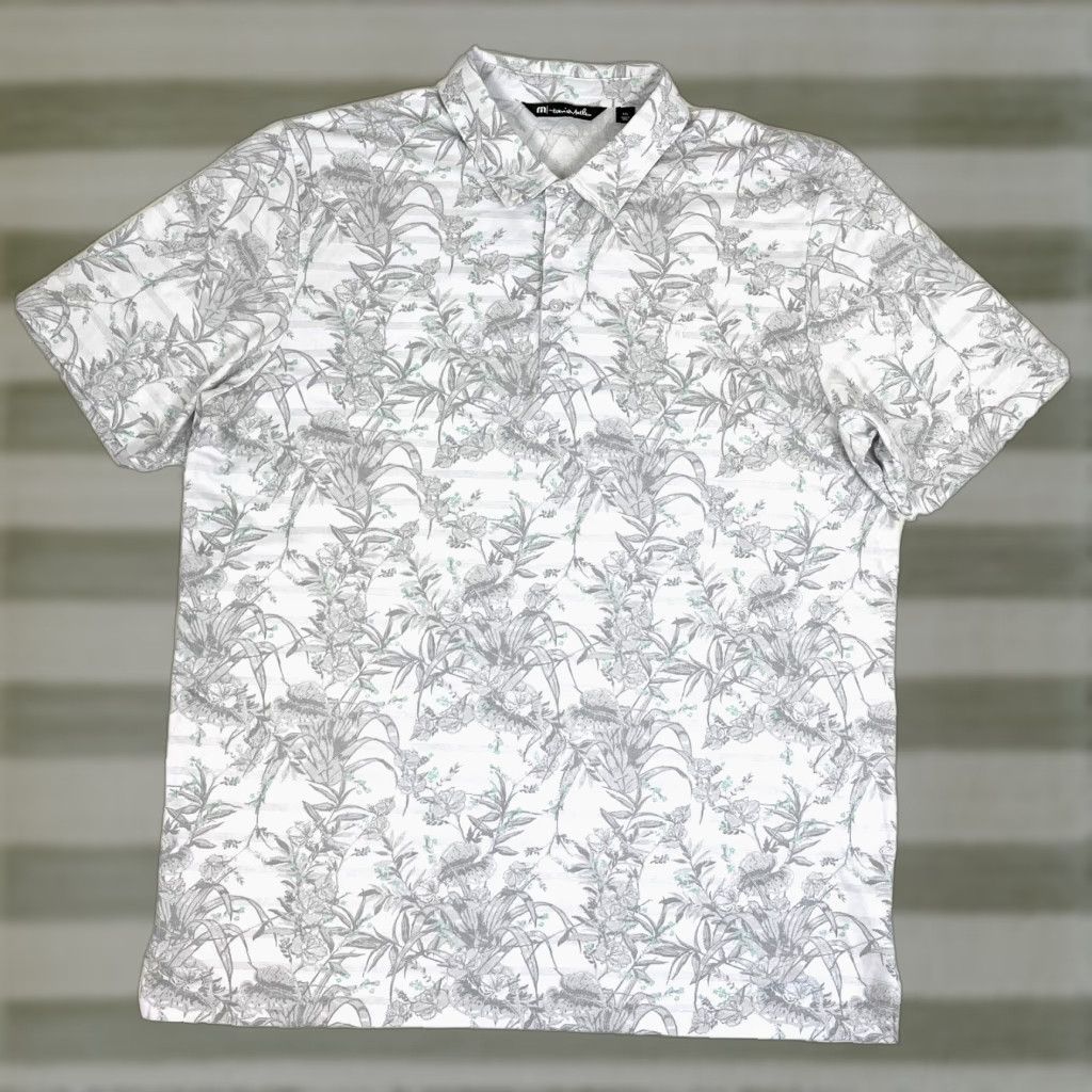 TravisMathew VINTAGE Travis Mathew Stay On Target Polo Shirt Floral Sz XXL Size US XXL / EU 58 / 5 - 1 Thumbnail