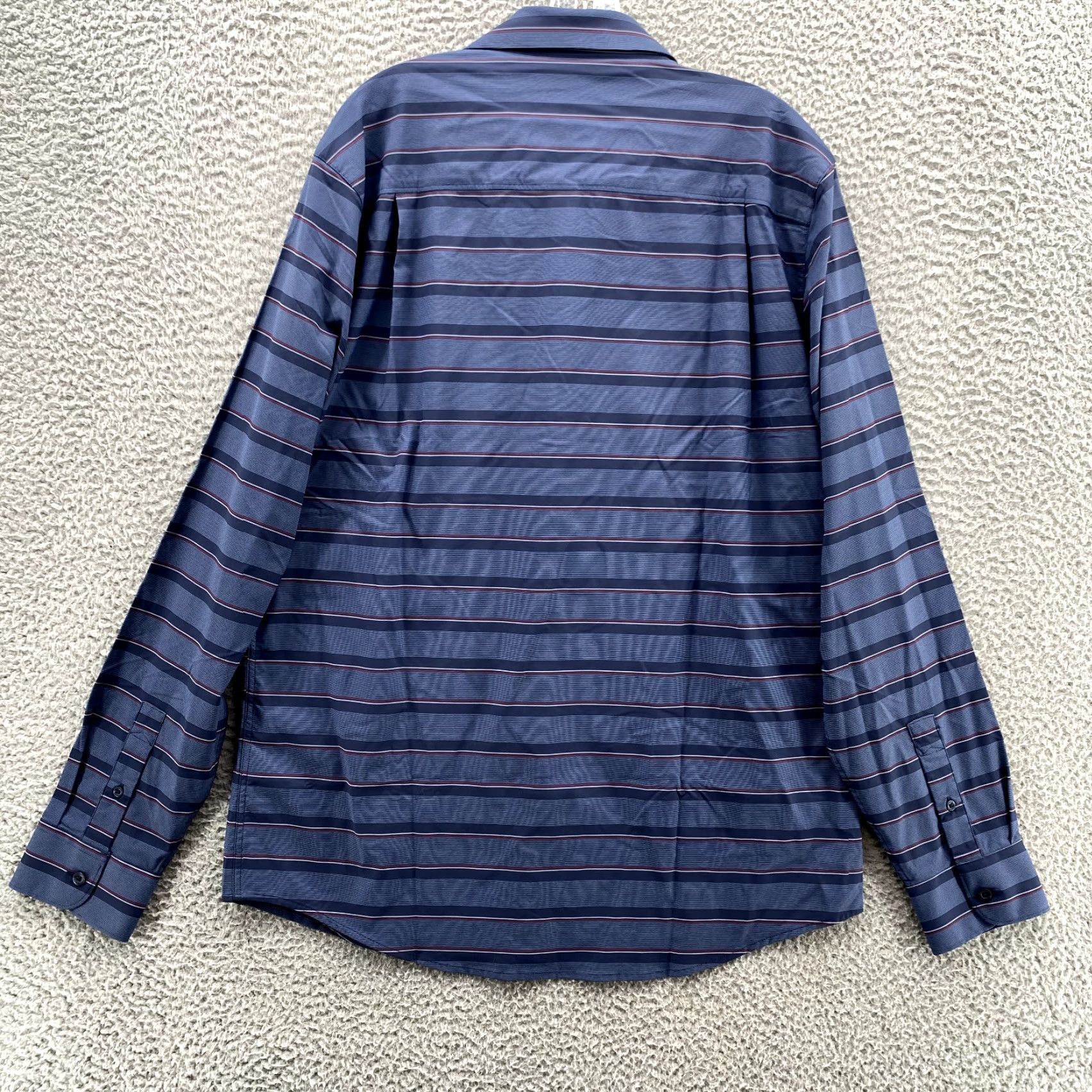 TravisMathew Travis Mathew Shirt L Blue Striped 4 Way Stretch Long Sleeve Button-Down Men's Size US L / EU 52-54 / 3 - 7 Thumbnail