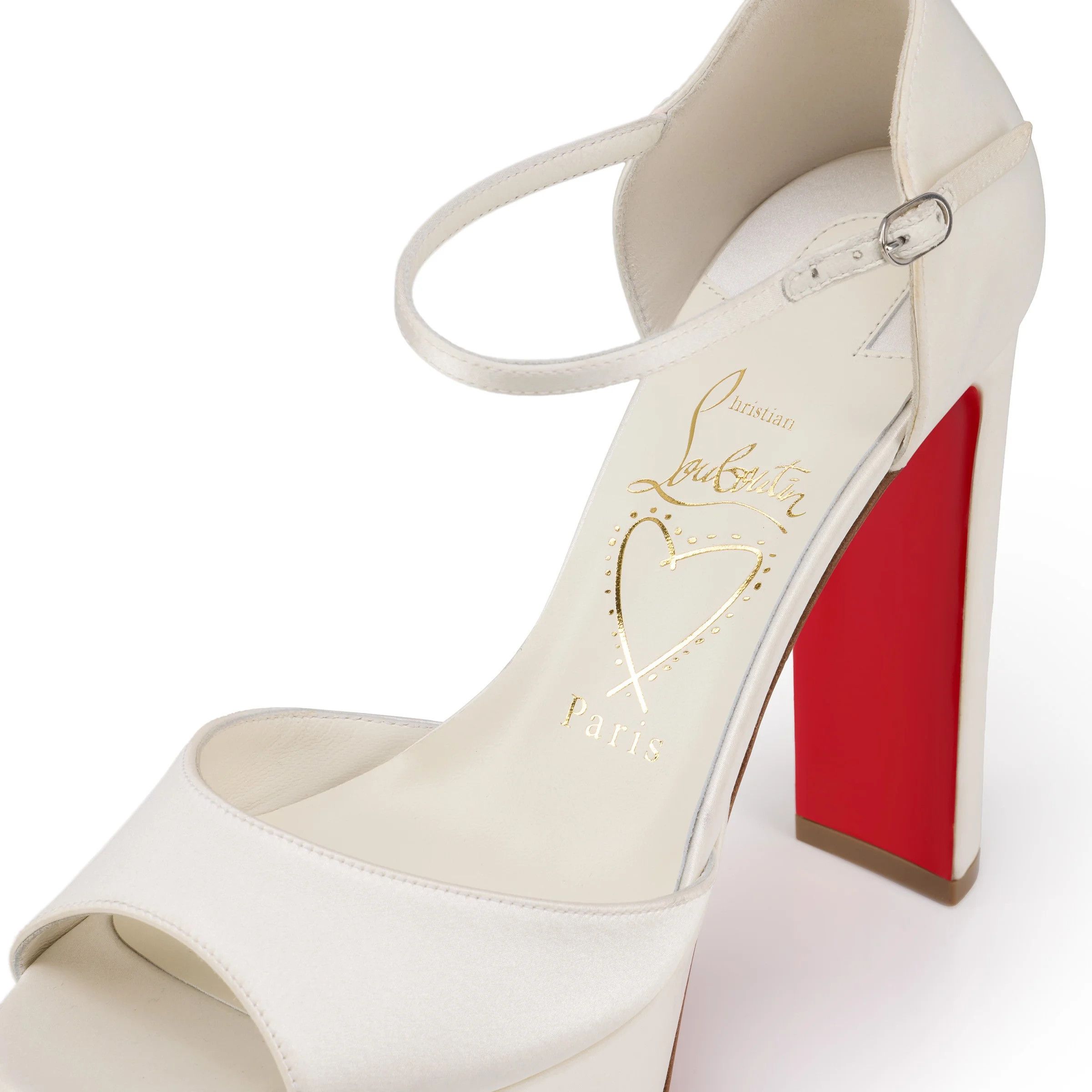 Christian Louboutin os11x0526 Sandaloo 130mm Sandals in Ivory Size US 8 / IT 38 - 6 Thumbnail