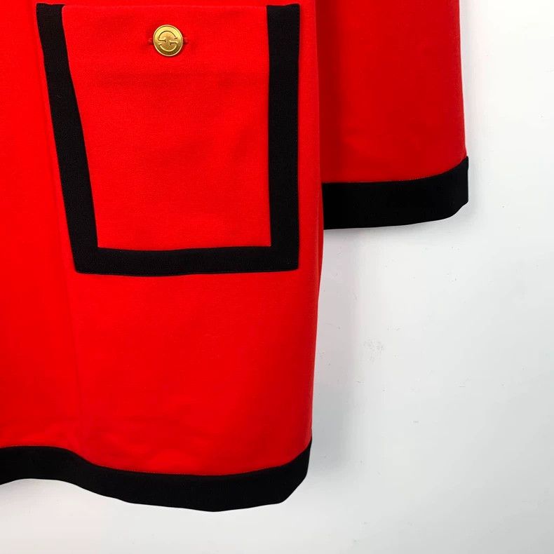 Gucci GucciRed gold button multi-pocket round-neck long-sleeved d Size XS / US 0-2 / IT 36-38 - 4 Thumbnail