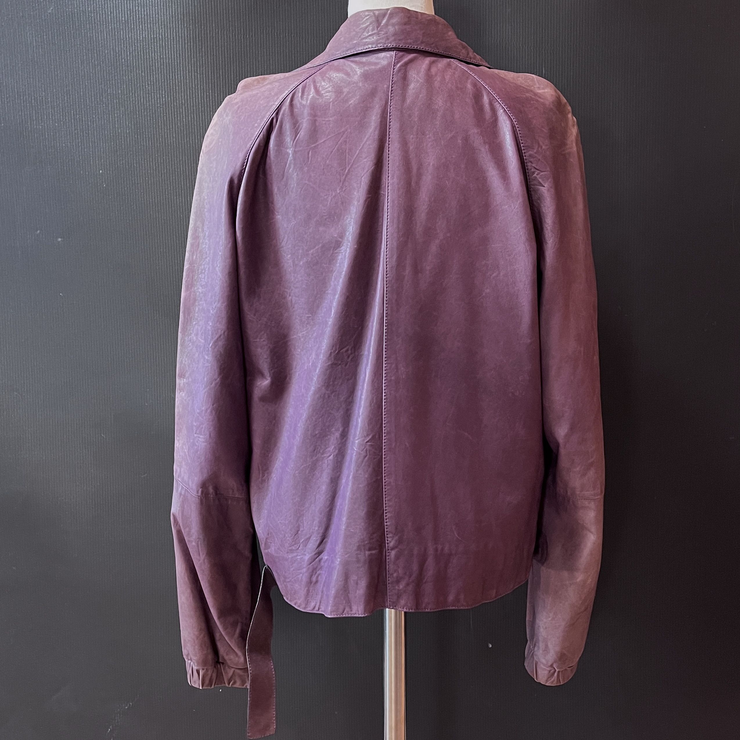 Bottega Veneta Bottega Veneta Tomas Maier Purple Nappa Leather Jacket Size S / US 4 / IT 40 - 5 Thumbnail