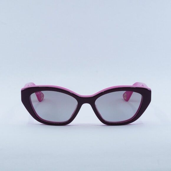 Gucci Gucci GG1638S 003 Sunglasses Burgundy/Fuchsia Cat Eye Frame Size ONE SIZE - 2 Thumbnail