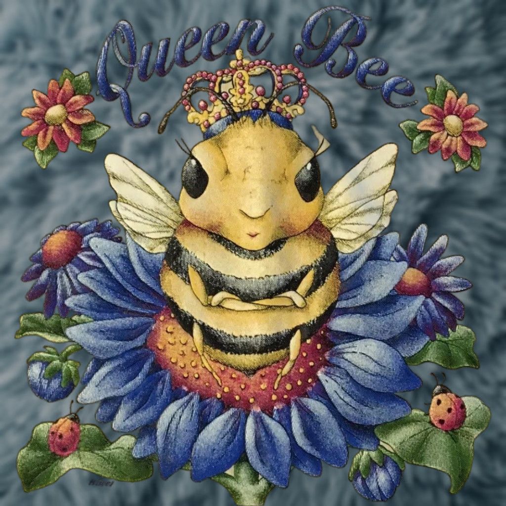 Vintage Vtg Queen Bee Faded Shirt XL Nature Insect Animal Art Flower Wildlife Grunge 90s Size US XL / EU 56 / 4 - 1 Thumbnail