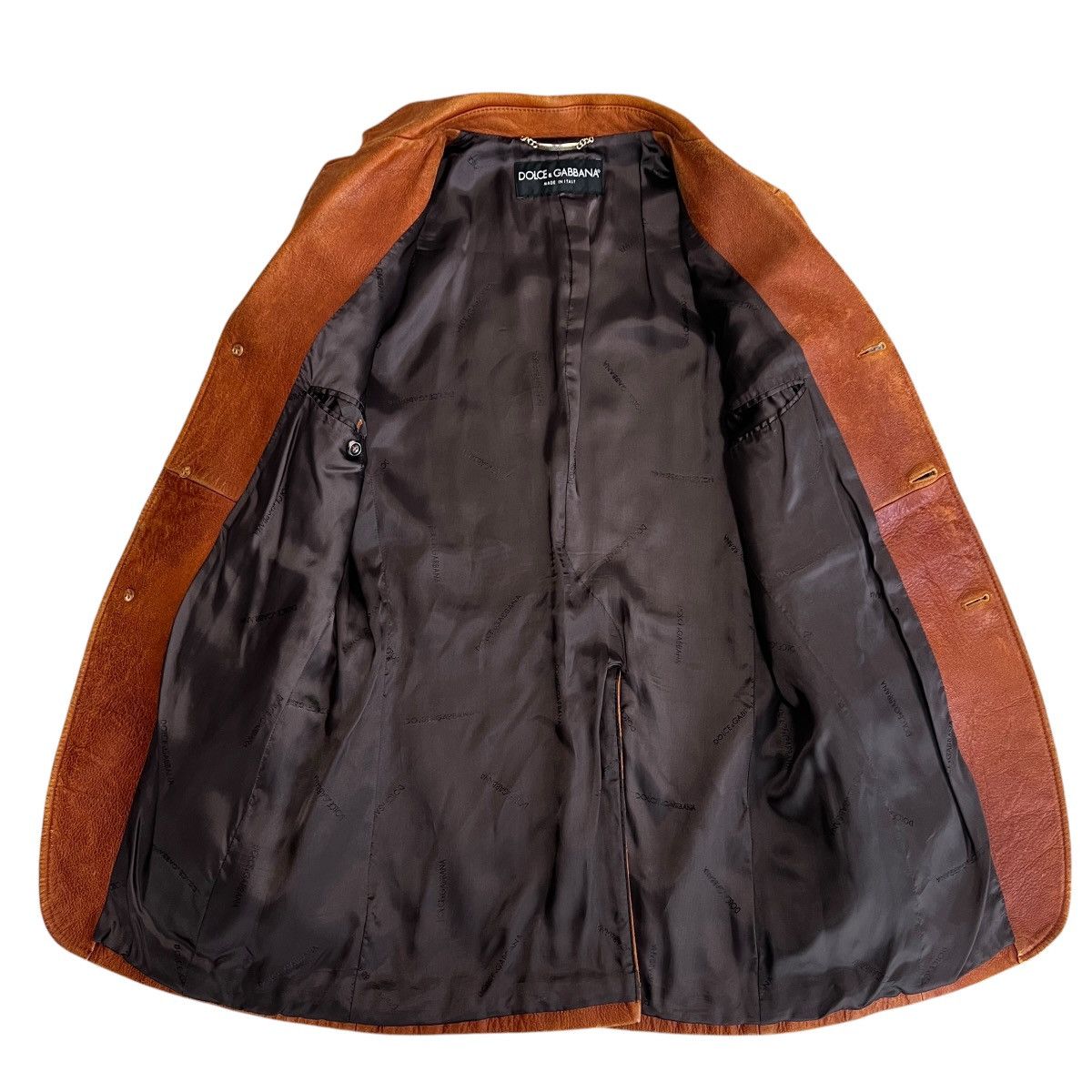 Dolce & Gabbana DOLCE & GABBANA 2002AW Vintage Leather Tailored Coat 46 Size US M / EU 48-50 / 2 - 5 Thumbnail