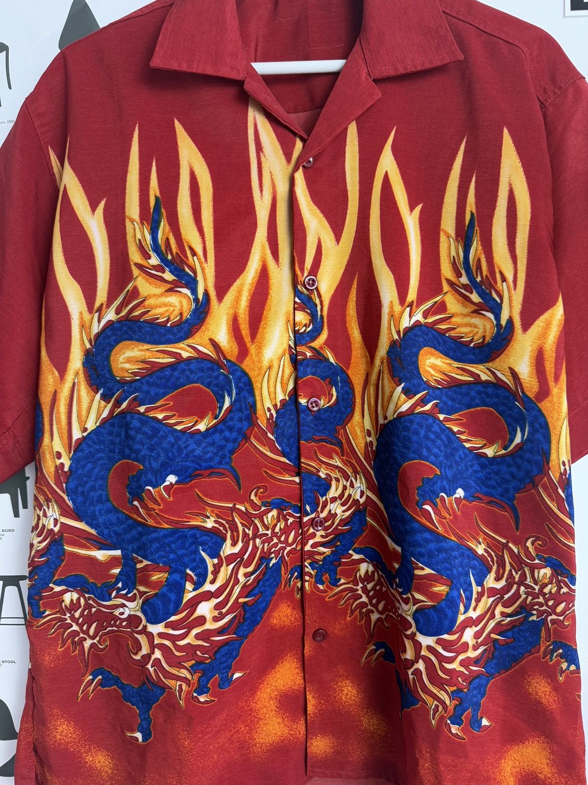 Vintage Vintage y2k dragon printed baggy shirt M avantgarde jnco 90s Size US M / EU 48-50 / 2 - 4 Thumbnail