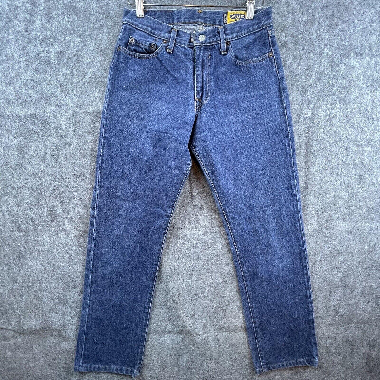 Aviatic Aviatic Jeans Mens 31 Blue Straight 911 Italian Workwear Size US 31 - 1 Thumbnail