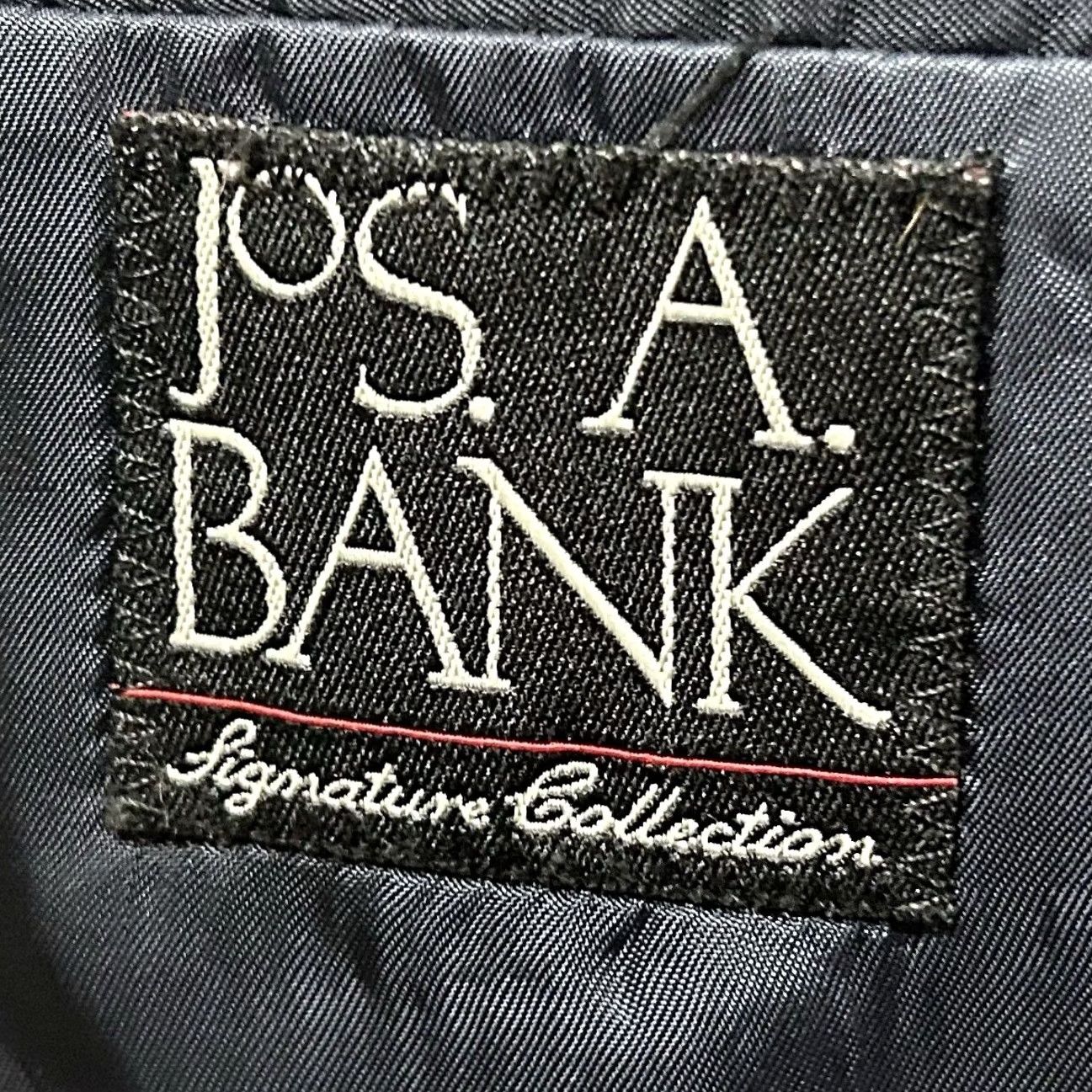 Jos. A. Bank Jos A Bank Blazer 44L Wool Dark Navy Blue Two Button Lined Vented Men Regular Jacket Blazer 2 Piece 100% Wool Notch Lapel Mens Size 44R - 3 Thumbnail