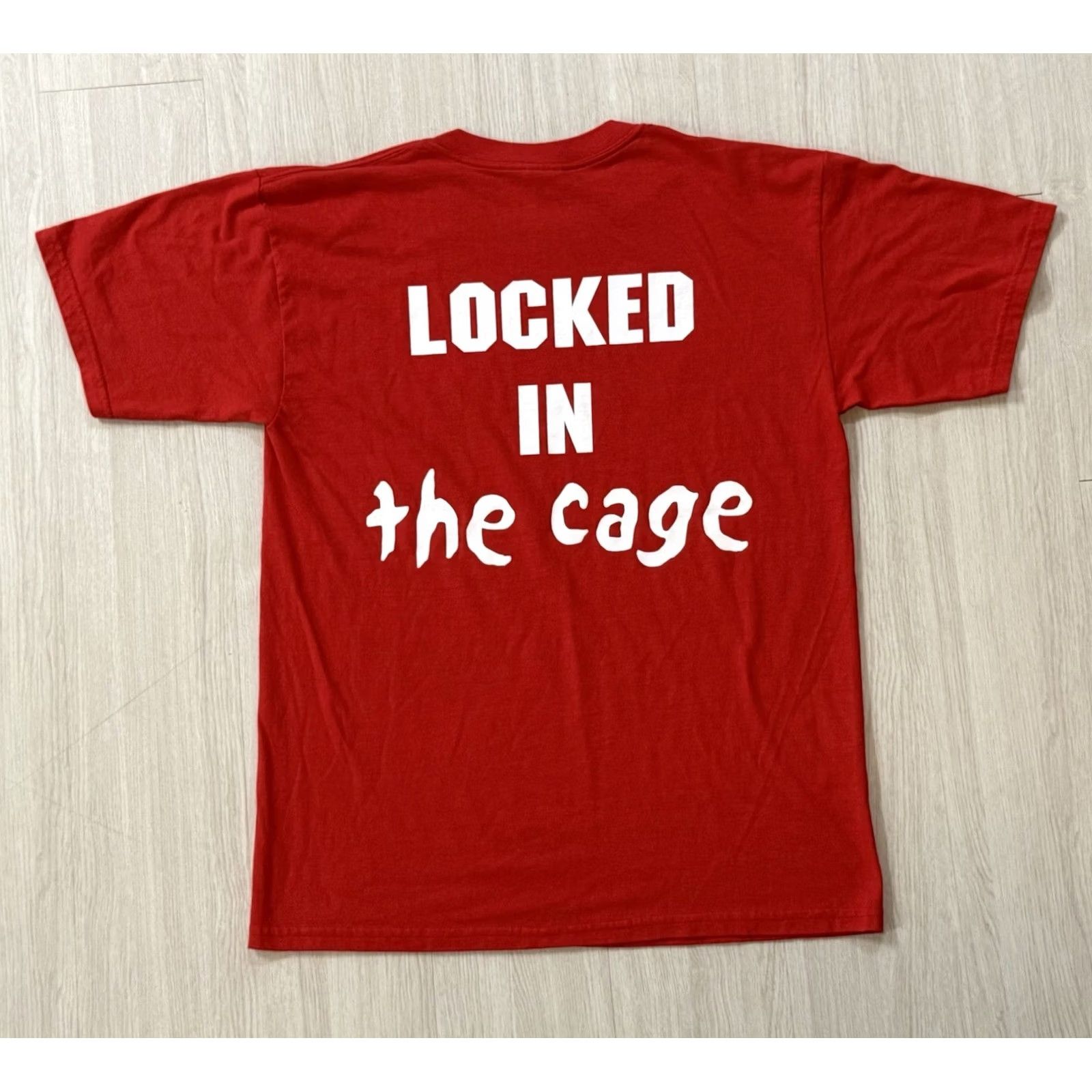 Gildan VINTAGE Sigma Alpha Epsilon ‘Locked in the Cage’ Shirt Large Fraternity 2000s SAE Gildan Ultra Blend Cotton Red Short Sleeve Crew Neck Mens Size US L / EU 52-54 / 3 - 2 Thumbnail