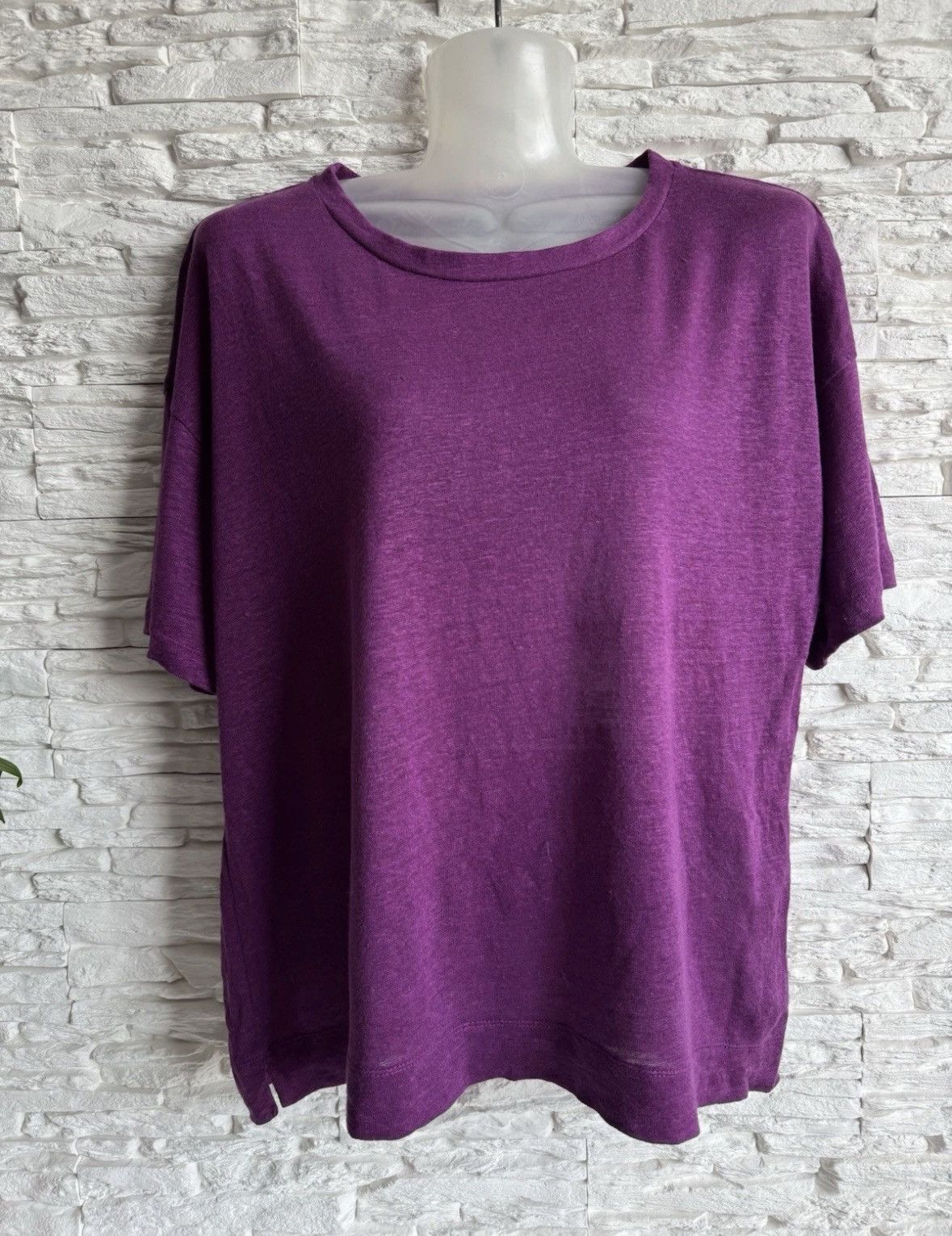 Weekend Max Mara Weekend Max Mara purple t-shirt 100% linen size L Size L / US 10 / IT 46 - 11 Thumbnail