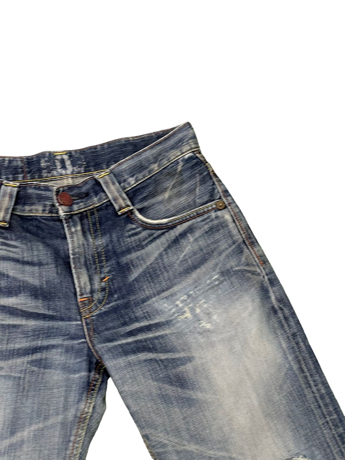 Edwin Distress Jeans Edwin Japan Thrash Regular Straight 7🟦3 Size US 30 / EU 46 - 8 Thumbnail