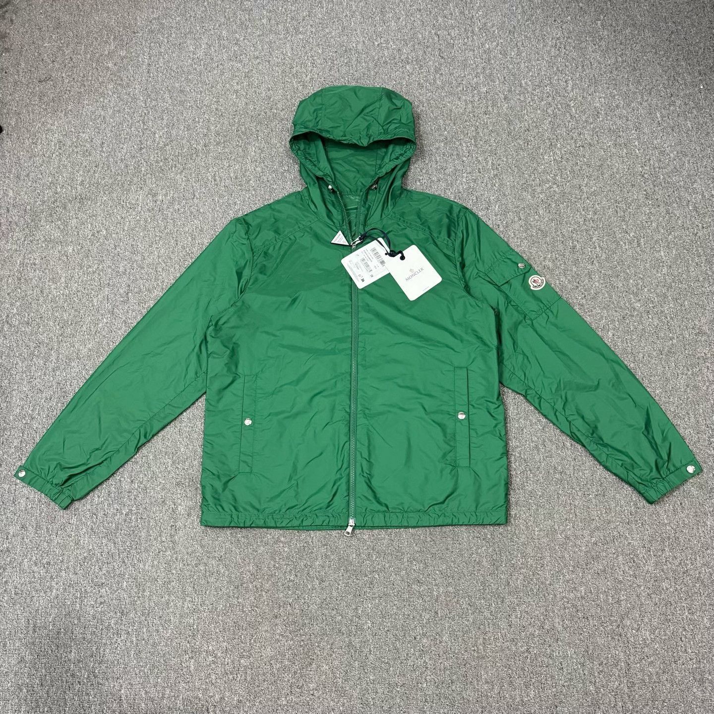 Moncler Moncler Green Hooded Arm Logo Jacket Size US XL / EU 56 / 4 - 1 Thumbnail