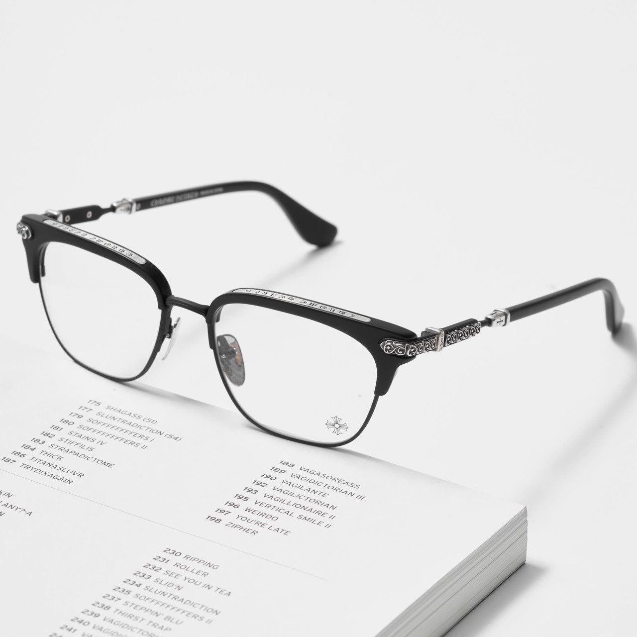 Chrome Hearts CHROME HEARTS VERTICAL SMILE II MATTE BLACK GLASSES Size ONE SIZE - 2 Thumbnail