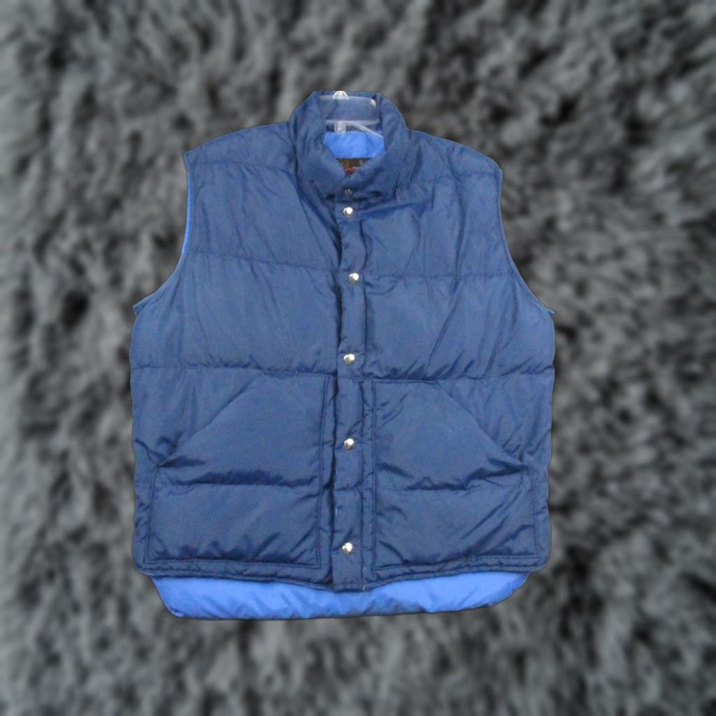 Walls VINTAGE Walls Blizzard-Pruf Down Vest Mens Large Blue Insulated Outerwear 90s Size US L / EU 52-54 / 3 - 1 Thumbnail