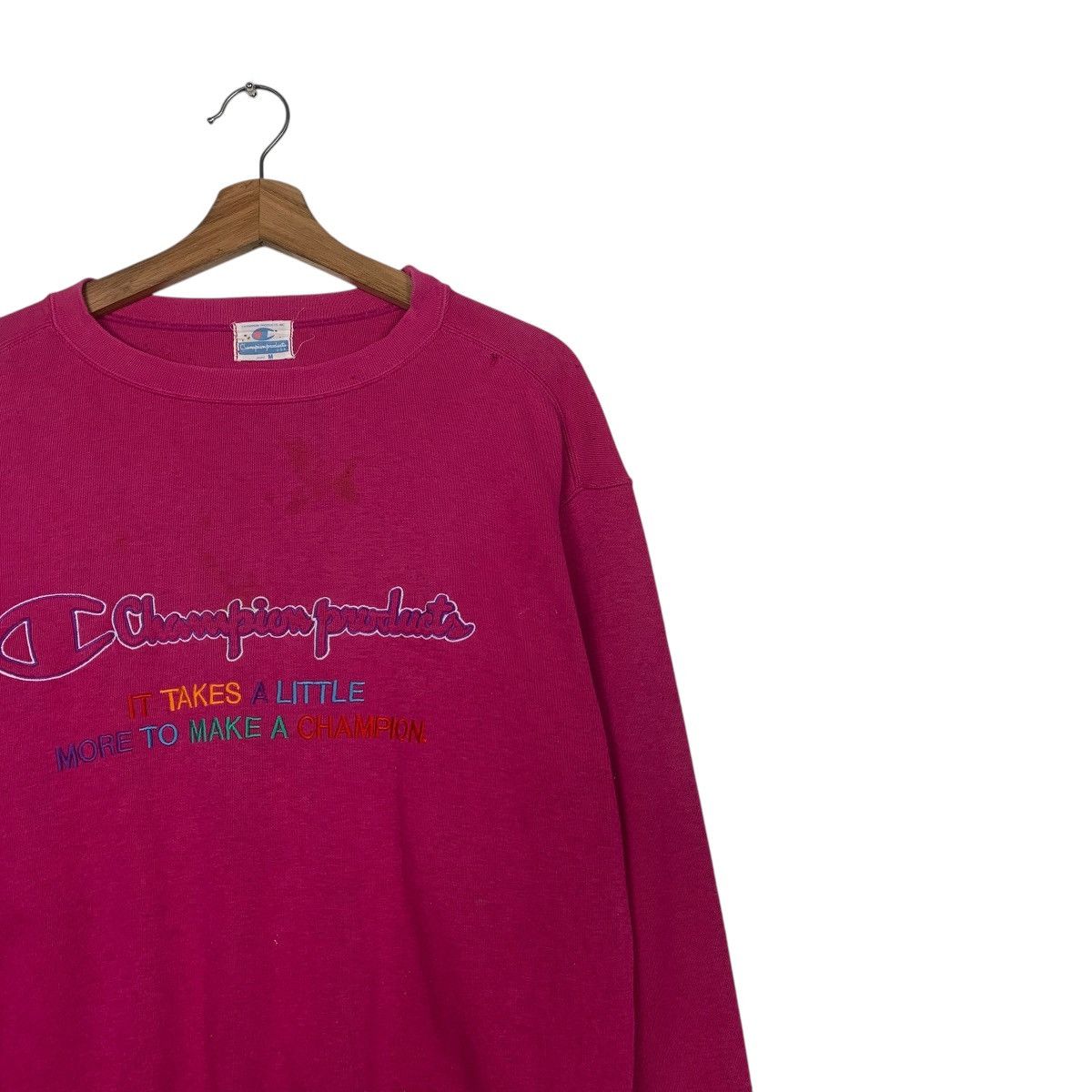 Champion Vintage Champion Products Big Logo Pink Sweatshirt Size US M / EU 48-50 / 2 - 5 Thumbnail
