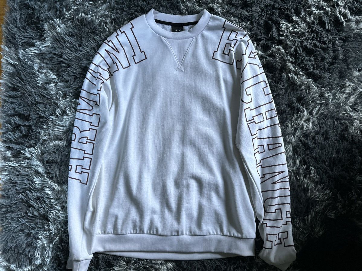 Armani Exchange Armani Exchange Crewneck White Size medium Size US M / EU 48-50 / 2 - 1 Thumbnail