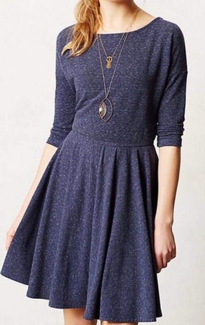 Designer Puella Anthropology Gray/ Blue Heathered L/S Dress Sz XL Size XL / US 12-14 / IT 48-50 - 2 Thumbnail