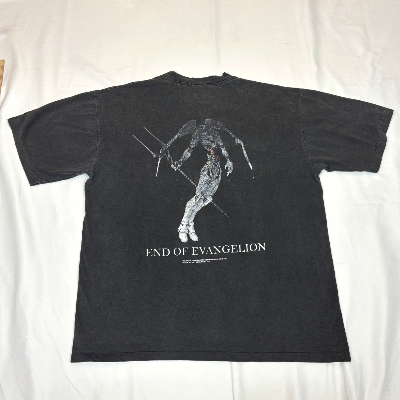 Vintage VINTAGE Evangelion Temraw Rei Tee Shirt Men 2XL Black Short Sleeve Tee Shirt Mens XXL Size US XXL / EU 58 / 5 - 4 Thumbnail